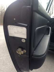 driver door latch and decal
